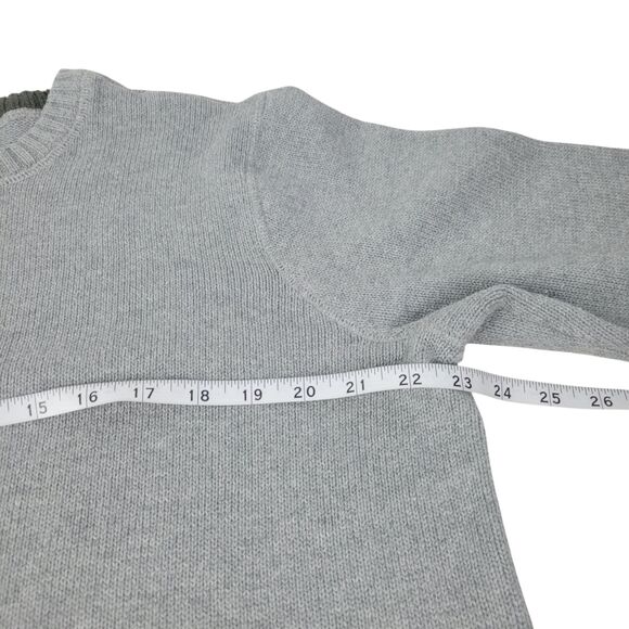 Eddie Bauer Sweater Mens TL Light Gray Heavyweight Cotton Long Sleeve Crew Neck - Picture 5 of 6